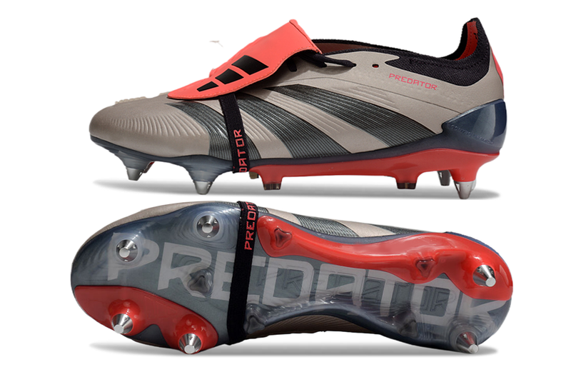 BOTA DE FUTBOL ADIDAS PREDATOR TONGUE SG ELITE- CINZA